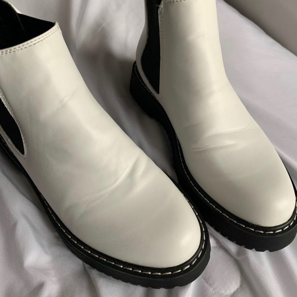 White Chelsea Boots